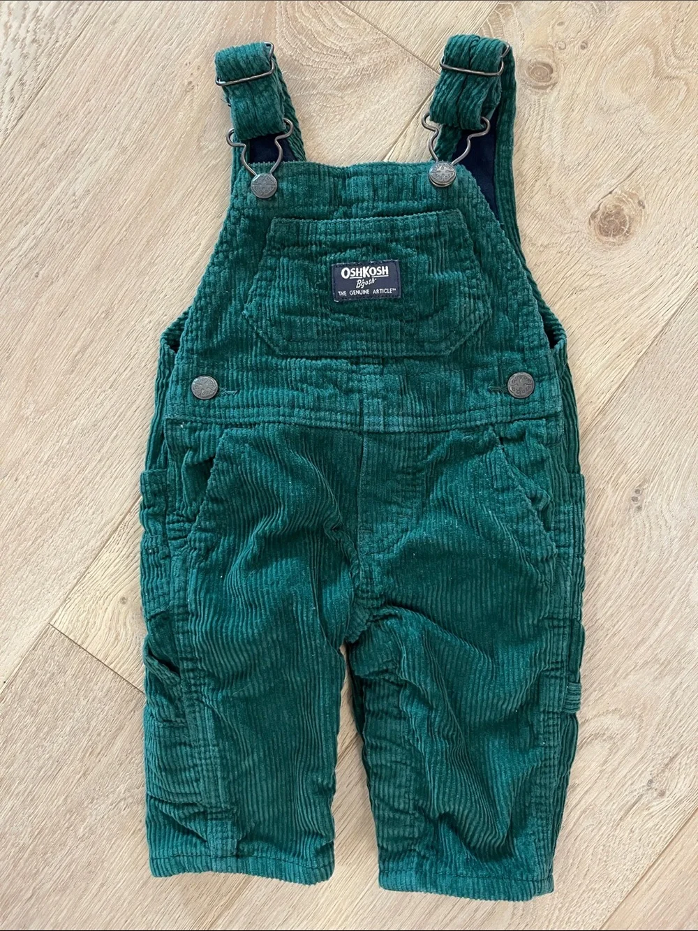 OshKosh B'gosh Forest Green Corduroy Kids Overalls Size 3 Months
